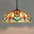 Retro estilo tiffany lustre de vidro colorido mediterrâneo luz pingente para ba - loja online