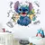 Miniso cartoon lilo&amp; stitch adesivos de parede para quarto. - loja online