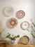 Cesta de parede tecida à mão Boho, decoração de casa suspensa, arte rústica na internet