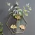1pc moderno vaso de parede metal ginkgo folha parede suspenso vaso de flores hid - DOMU DECOR