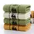 Conjunto de toalha de banho bordada geométrica, 100% fibra de bambu, jacquard, - loja online