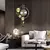 Grande relógio de parede ouro nórdico sala estar arte folha lótus suspenso re - DOMU DECOR