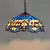 Retro estilo tiffany lustre de vidro colorido mediterrâneo luz pingente para ba - loja online