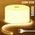 220v regulável cob led neon strip light dimmer interruptor plug kit à prova à