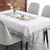 Toalha de mesa bordada de renda batilo, branca, floral, retangular, à prova d&# - DOMU DECOR