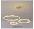 Lustre moderno e minimalista com led, iluminação para casa, anéis escovados, - DOMU DECOR