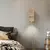 Pedra de travertino amarela estilo japonês wabi-sabi luzes de parede quarto sal - comprar online
