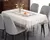 Toalha de mesa bordada de renda batilo, branca, floral, retangular, à prova d&# na internet