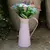 Vintage gasto chique creme flor vaso, jarro jarro, pote de café de metal forma