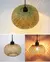 Lâmpada pingente de bambu lustre luminária artesanal rattan luminária restaur - loja online