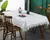 Toalha de mesa bordada de renda batilo, branca, floral, retangular, à prova d&# na internet