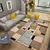 Nordic impressão marrom tapete para sala de estar quarto decoração casa piso - comprar online