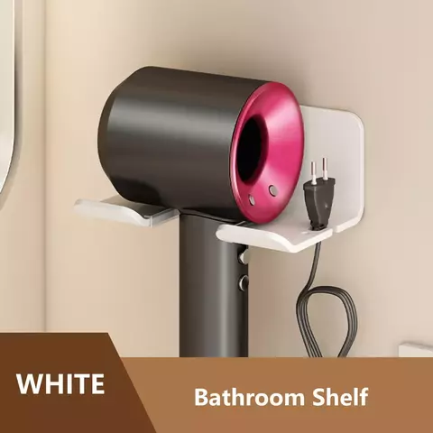 Suporte de secador de cabelo, suporte de parede para alisador de cabelo, caixa o