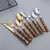 Conjunto de talheres dourados ajoyus, 16/24 peças, espelho de cozinha, talheres