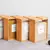 1pc dispensador de alimentos de madeira de bambu 3l-organizador de cozinha para
