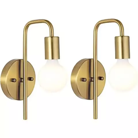 Nordic dobrar tubo lâmpada de parede ferro ouro/preto decoração da parede sal