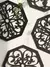 4 peças preto de madeira oco decoração da parede esculpir projetos boho decor - comprar online