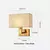Arandelas de parede minimalistas pretas ou bronze com retângulo branco amarelo - DOMU DECOR
