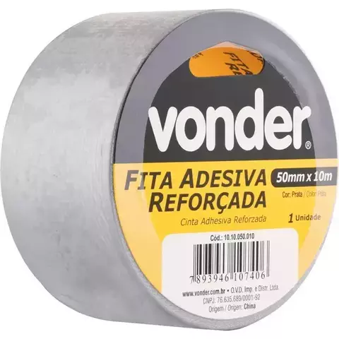 FITA ADESIVA 50MMX25M PRATA VONDER