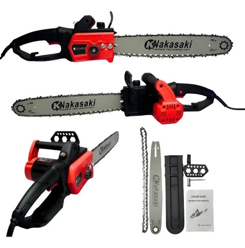 Motosserra Elétrica Nakasaki Nk1698 2300w Sabre 48cm Vermelho