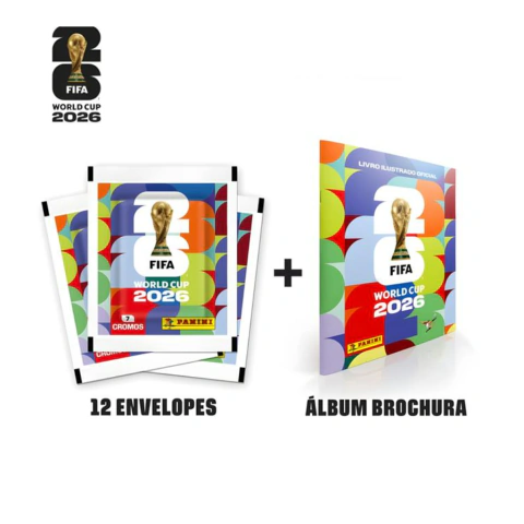 Copa Do Mundo 2026 - Álbum Capa Cartão + 12 Envelopes -FIFA WORLD