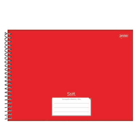 Caderno Desenho Capa Dura Vermelho (80 folhas)