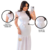 Vestido Evangélico Alfaiataria Branco Longo com Manga Curta - Trendify