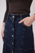 Saia jeans longa lavagem escura - Comparoni