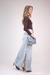 Saia jeans longa lavagem clara - comprar online
