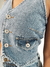Colete denim lavagem média na internet