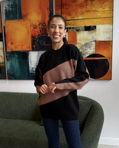 BLUSA M/L LISTRADA HORIZONTAL (A5886) - comprar online