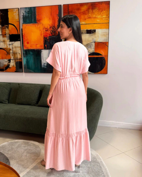 Vestido Longo Decote V (30433) na internet