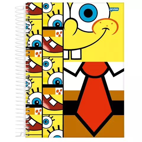 Caderno 1/4 Espiral - 80 Folhas Capa Dura (Bob Esponja) - comprar online