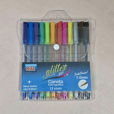 Caneta Gel Glitter 12 cores Kaz 1.0mm - comprar online