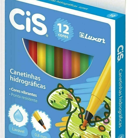 Caneta Hidrografica CIS 12 cores - comprar online
