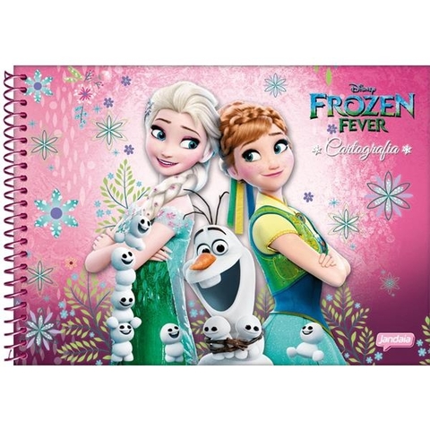 Caderno Cartografia Meia Pauta - 40 Folhas (Frozen)