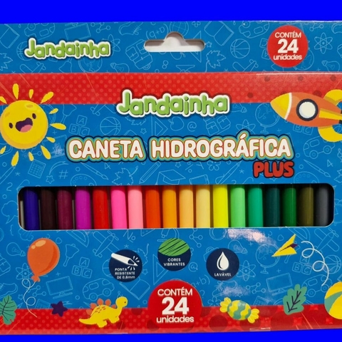 Caneta Hidrografica 24 cores Jandainha
