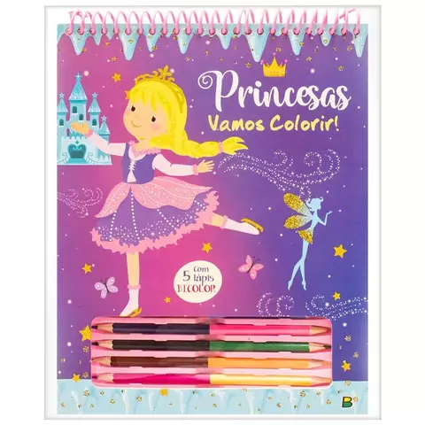 LIVRO VAMOS COLORIR PRINC +5 LAPIS BICOL