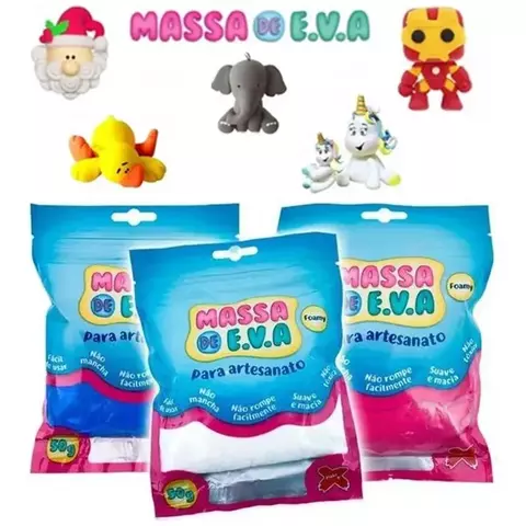 MASSA DE EVA 10 CORES 50G MAKE+