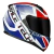 Capacete Race Tech Sector Slash Branco Azul - comprar online