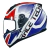 Capacete Race Tech Sector Slash Branco Azul - AMERICAN MOTOS