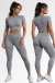 Conjunto Seamless Crop Top Manga Corta - comprar online