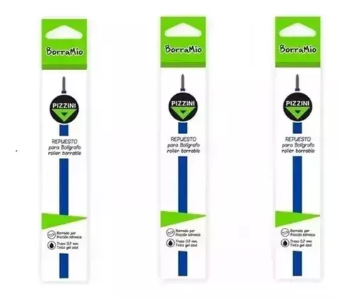 Repuesto Lapicera Roller Gel Borrable Pizzini Borramio