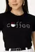 T-SHIRT COFFEE - COR PRETA - comprar online