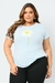 T-shirt Plus Size - Um dia de cada vez (Azul bebê) - Vulpine