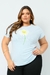 T-shirt Plus Size - Um dia de cada vez (Azul bebê) - comprar online