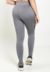 Calça Legging Cinza com Preto cintura Alta Assimétrica com Detalhe em Tulê | REF: FDR10 - comprar online