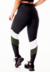 Calça Legging Fitness Academia Cintura Alta Preta com Verde Militar e Branco | REF: SV10 - comprar online