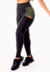 Calça Legging Fitness Academia Preta com e Verde Militar Cintura Alta Detalhe em Tela Dry Fit | REF: SV20 - comprar online