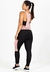 Imagem do Calça Legging com Bolso em Tela Dry + Regata de Tela + Top Tomara que Caia Preto com Rosé Conjunto Fitness | REF: FRD3